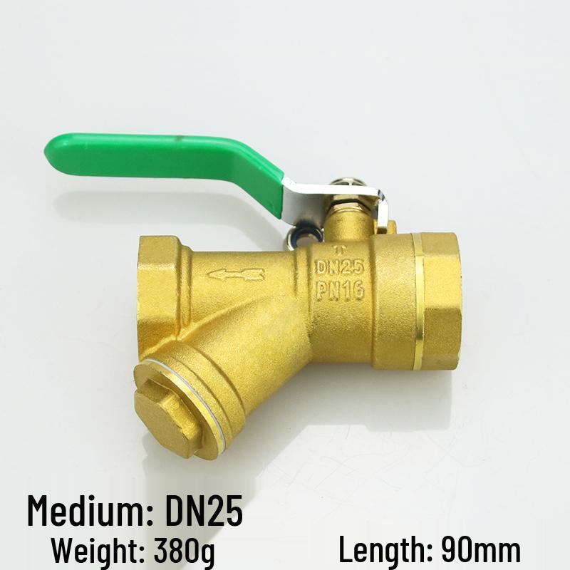 59 Messing Y-Typ Filter Kugelhahn Verteiler für Klimatisierung & Heizung, Vollkupfer, Verdickt, mit DN15, 20, 25, 32, 50.