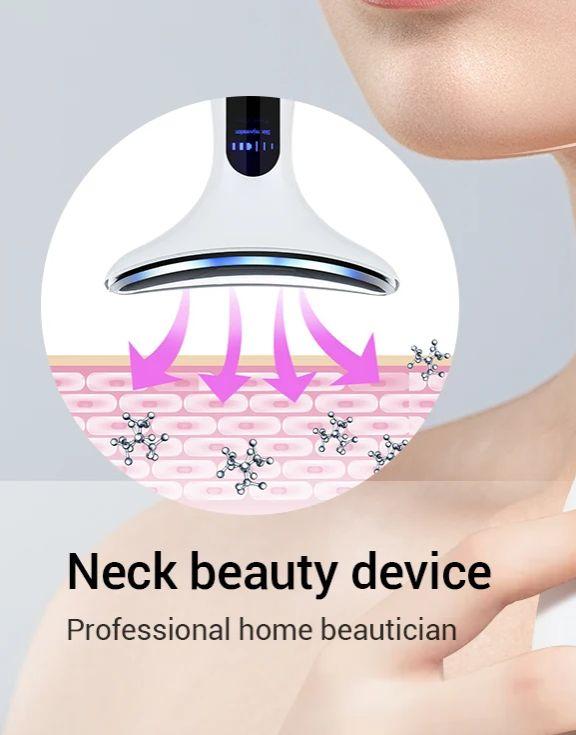Hot Products Neck Massage Wrinkle Removal Microcurrent Facial Massager Led Skin Tightening Device