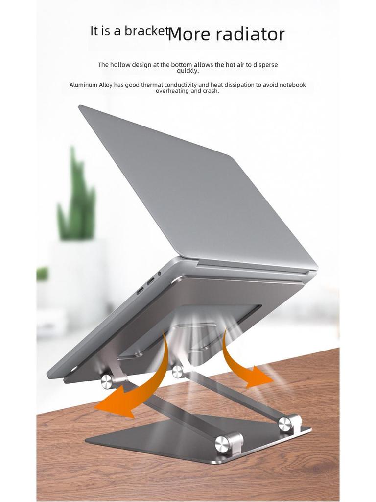 Foldable Portable Metal Laptop Stand with Enhanced Heat Dissipation