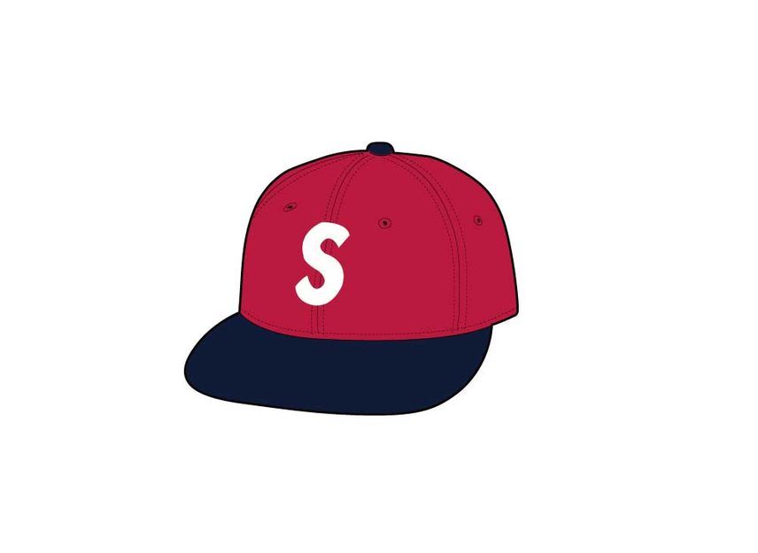Supreme 2-Tone S Logo 6-Panel Red One-Size
