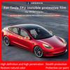 Heenvn For Tesla Model Y /3 Highland 2023 TPU Up Car Window B Pillars Transparent Protective Film Anti-Scratch Car Accessories