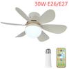 E26/E27 Fan LED Light Ceiling Fans with Lamp and Remote 30/40W Light Bulb Fan Dimmable Timed for Bedroom Kitchen Living Room