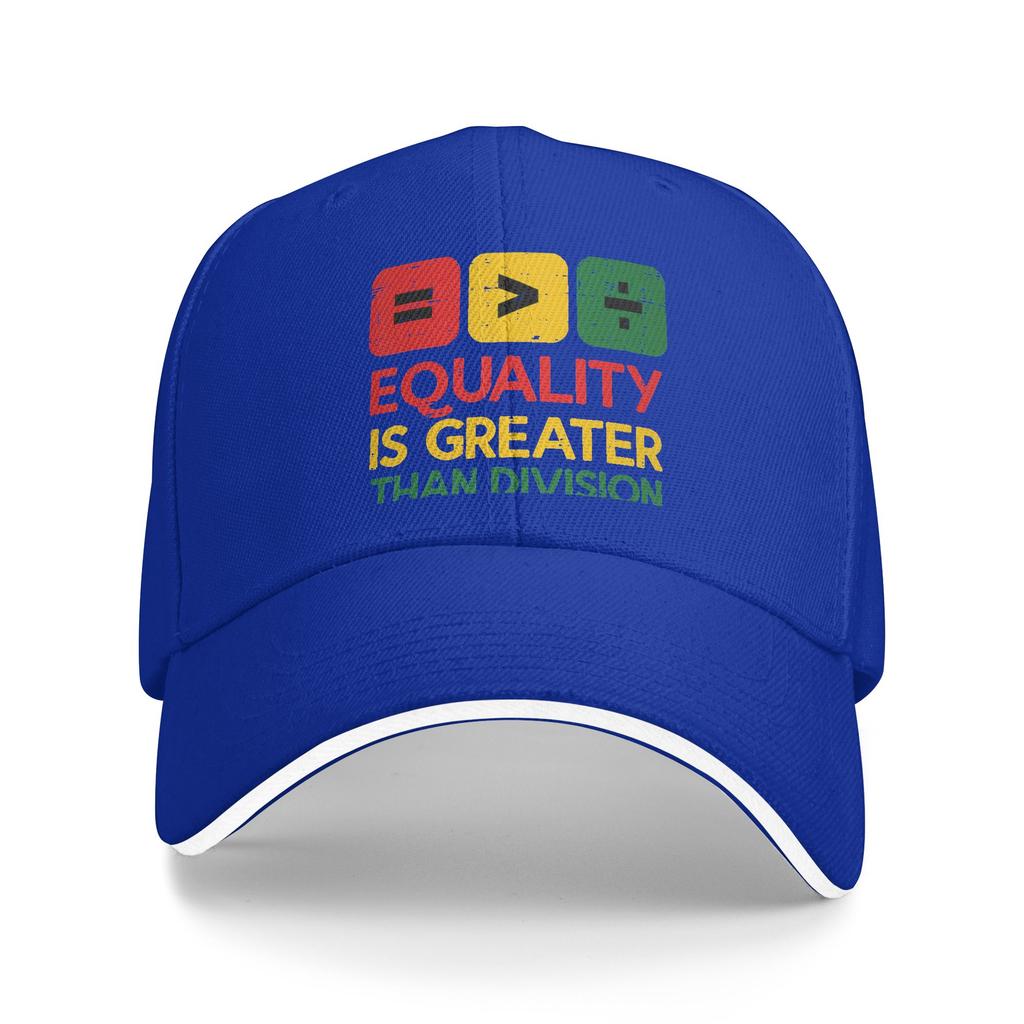 Black History Equality Greater Than Division Baseball Cap  Fashion Women Unisex Trucker Hat Fishing Snapback Cap Gift Idea