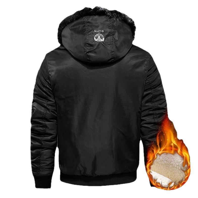 Men's Outdoor Casual Down Parkas Coat Oversize Plus Velvet Thick Keep Warm Winter Padded Jacket