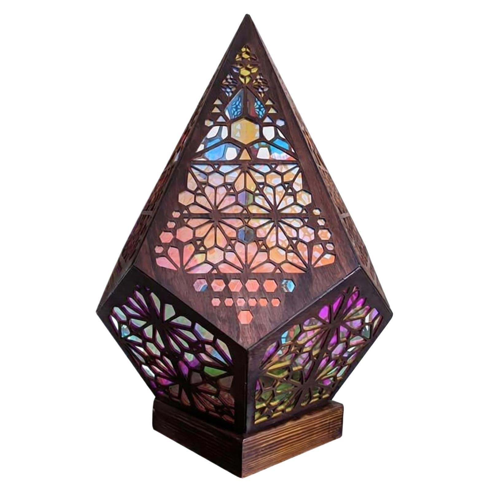 

Diamond-shaped Hollowed-out Bohemian Colorful Light One Size жёлтый