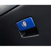 1x Blue Steel Co-Pilot Storage Box Handle Cover Trim For Toyota Highlander 14-19