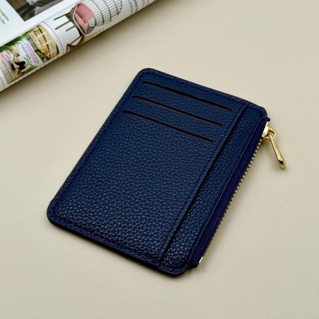 Lychee Pattern PU Card Sleeve Multi-functional Zipper Coin Purse