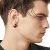 EVISPOL 11pcs Punk Style Stainless Steel Ear Clip Set Non-Piercing Hip-Hop Rivet Feather Pendant Earrings for Men and Women