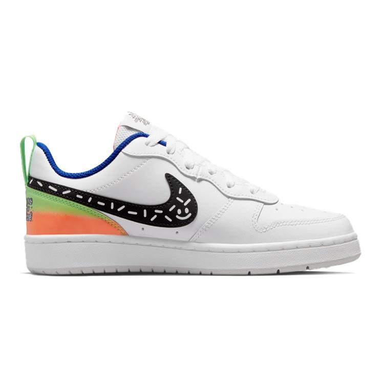 (GS) Nike Court Borough Low 2 'White Black Photon Dust' Kids' DV1367-101