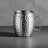 Miedziana Platerowana Kubek Moscow Mule z Młotkowanej Stali Nierdzewnej Kieliszek Koktajlowy z Podwójnymi Ściankami Izolacją Próżniową Metalowe Szklanki Barowe do Domu