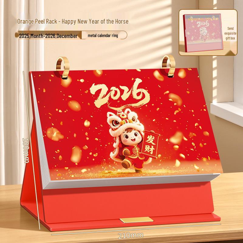 Calendario de Oficina de Cuero Personalizado 2026: Adorno de Calendario de Mesa Mensual Creativo para Negocios y Promociones