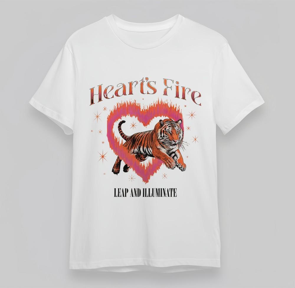 

Женская футболка большого размера с графическим принтом «Страсть тигра» Унисекс Белые хлопковые топы 2XL