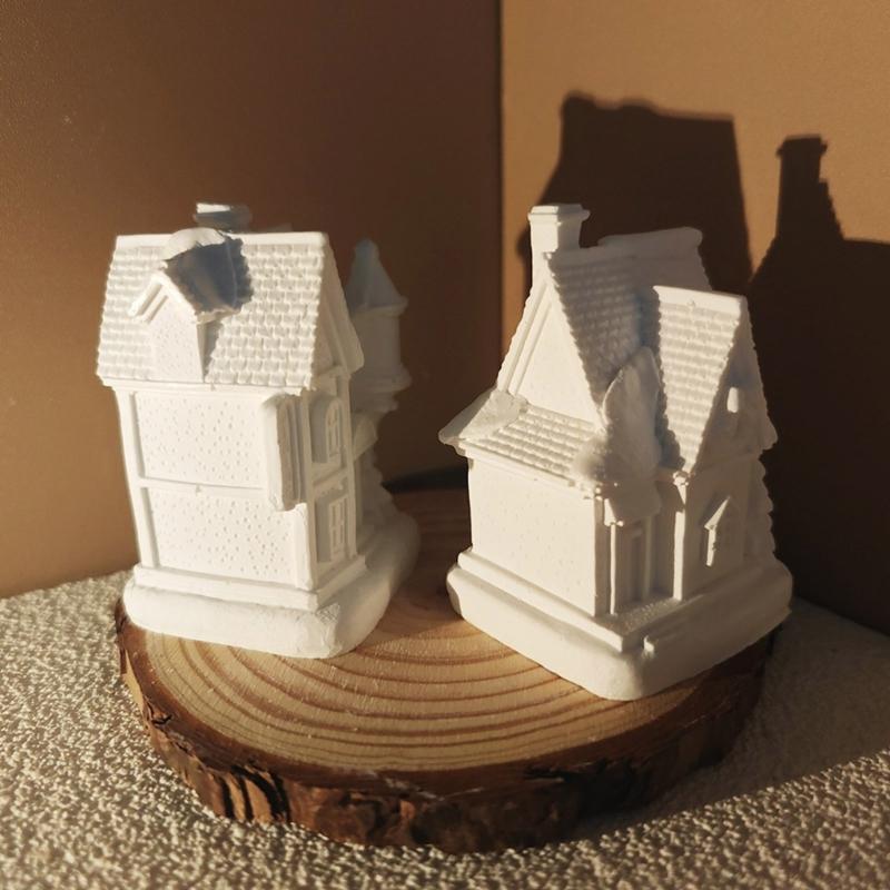 Beautiful Castles Silicone Mold for Plaster Crafting Sturdy and Easy to Demold Perfect for Creative Projects