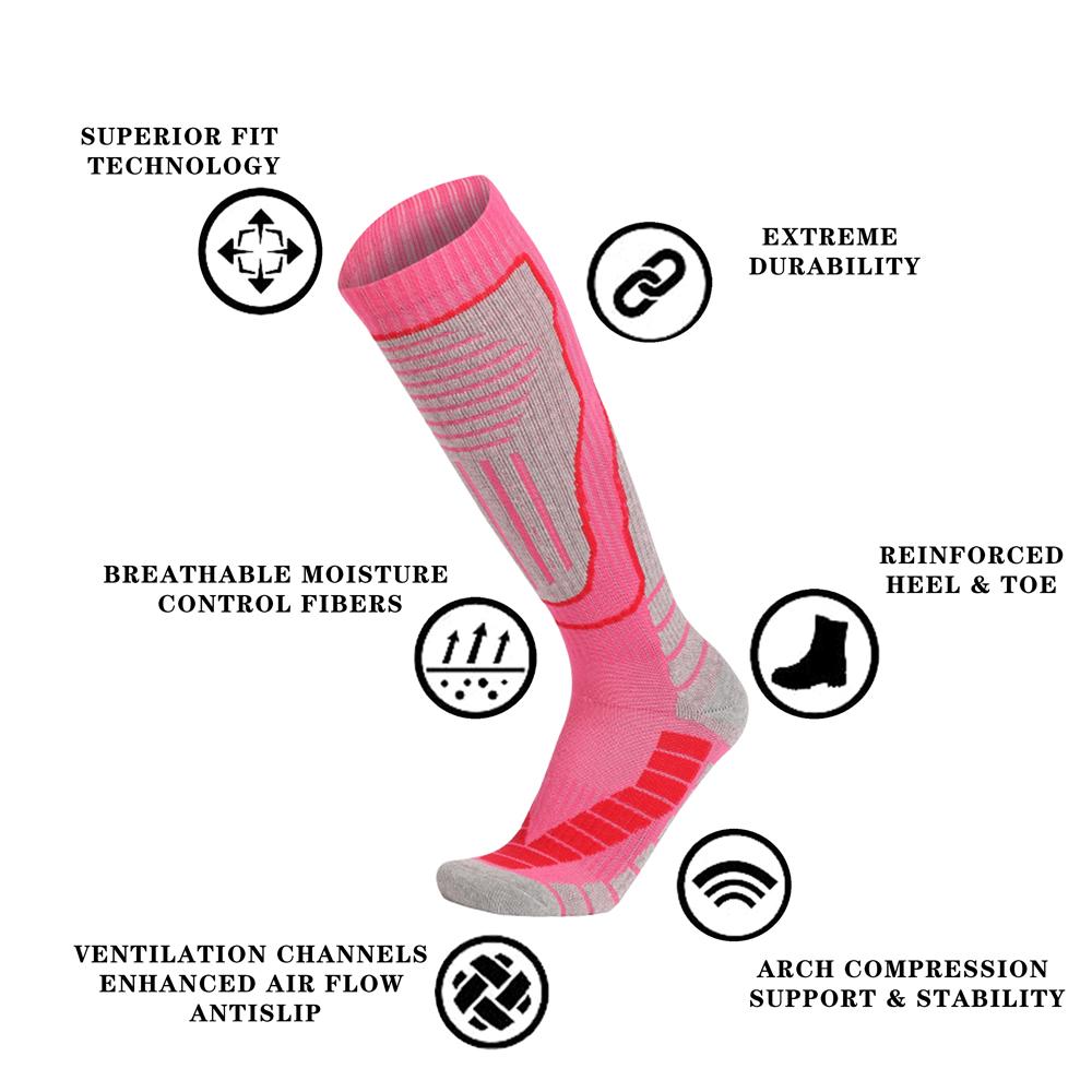 1 Pair Thermal Winter Cotton Women Ski Socks Children Sports Socks Snowboarding Cycling Adult Skiing Thicker Leg Warm
