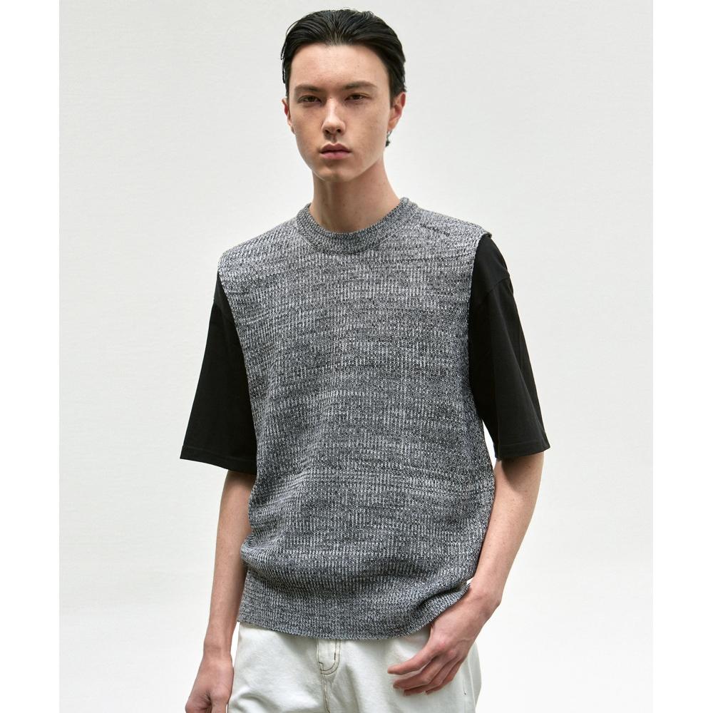 

NICKNICOLE Mix Knit VestСерый
