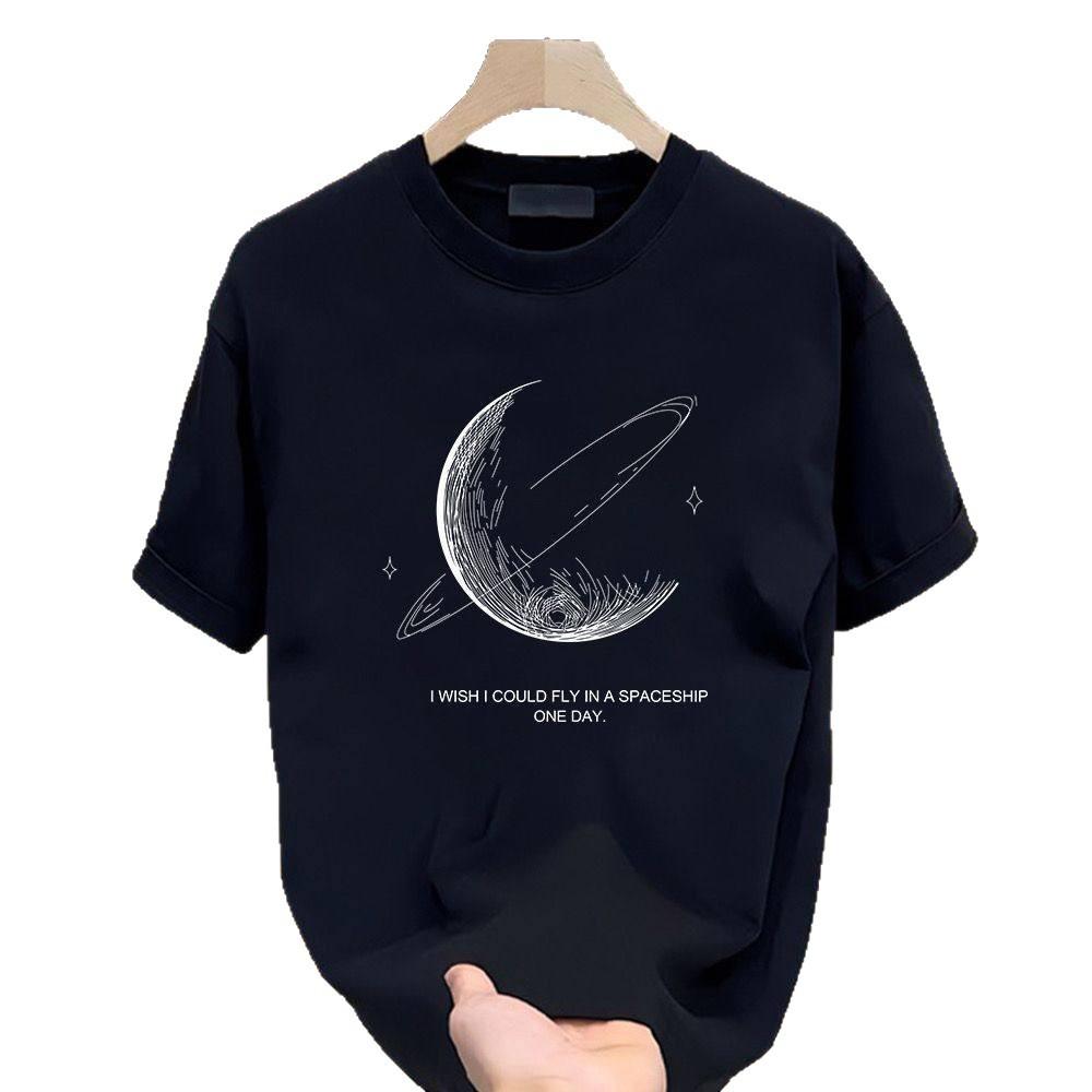 Cross-Border Exclusive Explosive Goods, Good Goods 100% Cotton Short-Sleeved T-Shirts, Men'S Tide Casual Loose High Street Large-Size Clothes