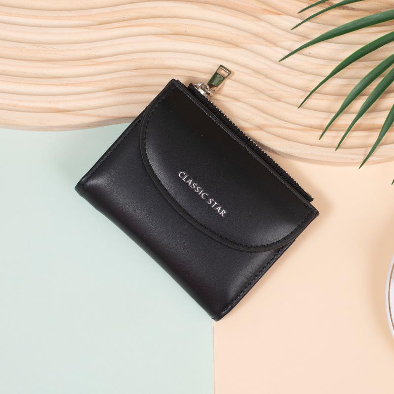 Korean Women's Solid Color Coin Purse: Multifunctional, Large Capacity Card Holder