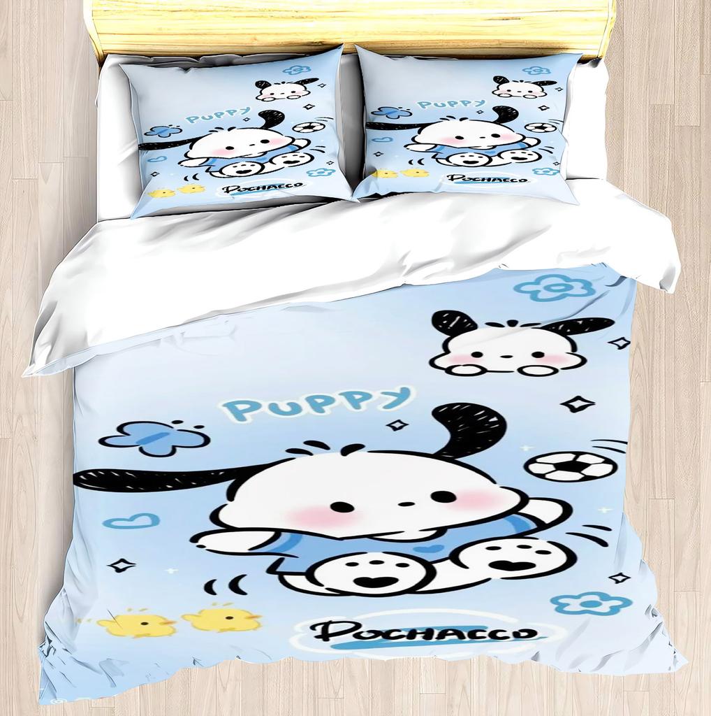 Melody Pink Duvet Cover Set Modern Print Sanrio Cute Children Same Peripheral Mattress Bedding 3 Pcs