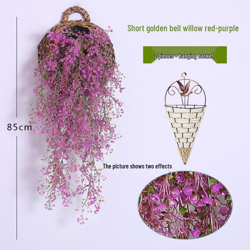 Wisteria Vine Artificial Silk Flower Wall Hanging for Indoor Decoration