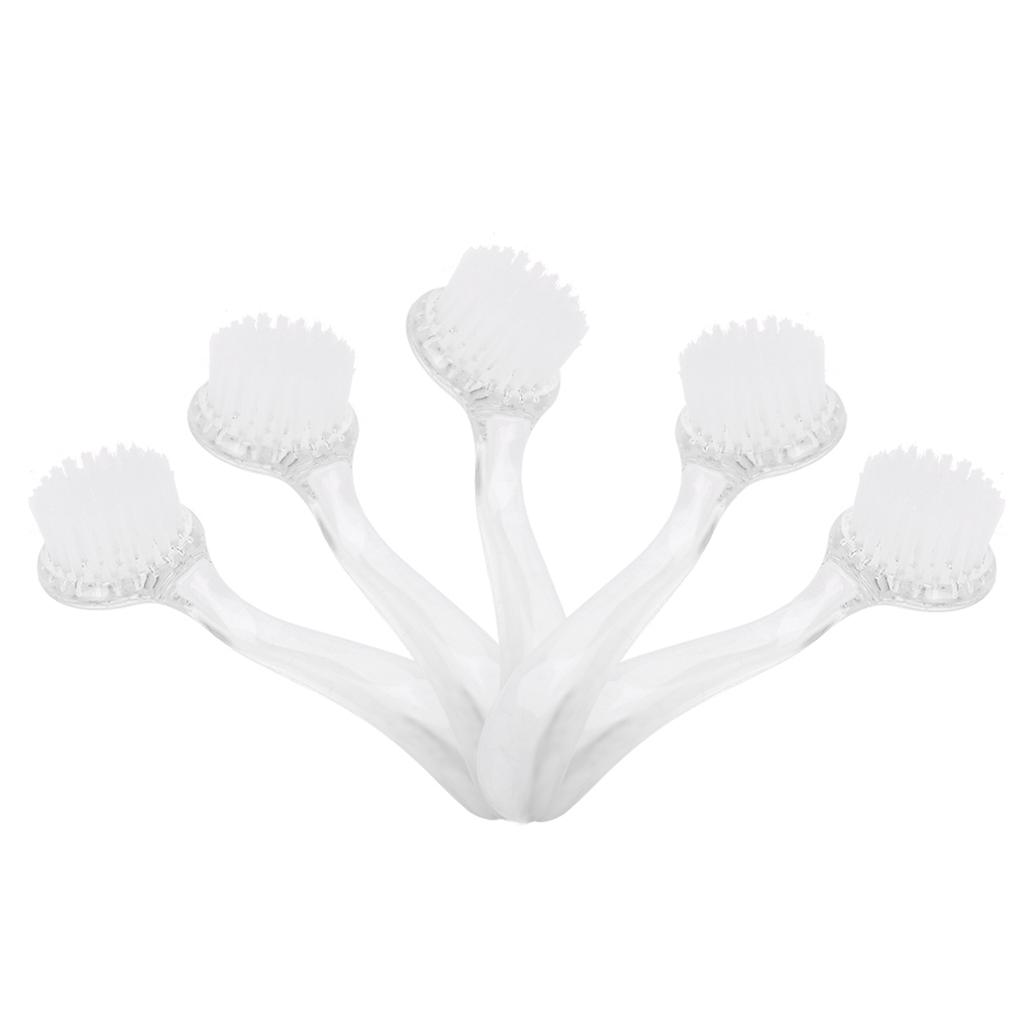 5pcs Soft Nail Dust Cleaning Brush Nail Art Powder Removal Brushes Manicure DIY Tool White
