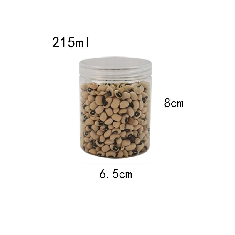 

WBBOOMING Round Sealed Jar Transparent Plastic Food Jar Dried Fruit PET Flower Tea Biscuit Box Packaging Pickles Honey Bottles