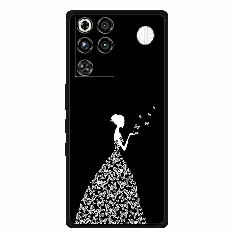 For ZTE Nubia RedMagic 11 Pro 5G Case Black TPU Cool Animal Silicone Back Cover For RedMagic 11 Pro Cases 11Pro Coque Funda Para