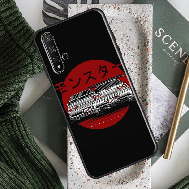 Japan JDM Car For Huawei Nova 7i 8i 11i 12i 12s 9 10 SE Y91 Y90 Y60 Y70 Y72 Y61 P30 P40 Lite P60 Pro Case