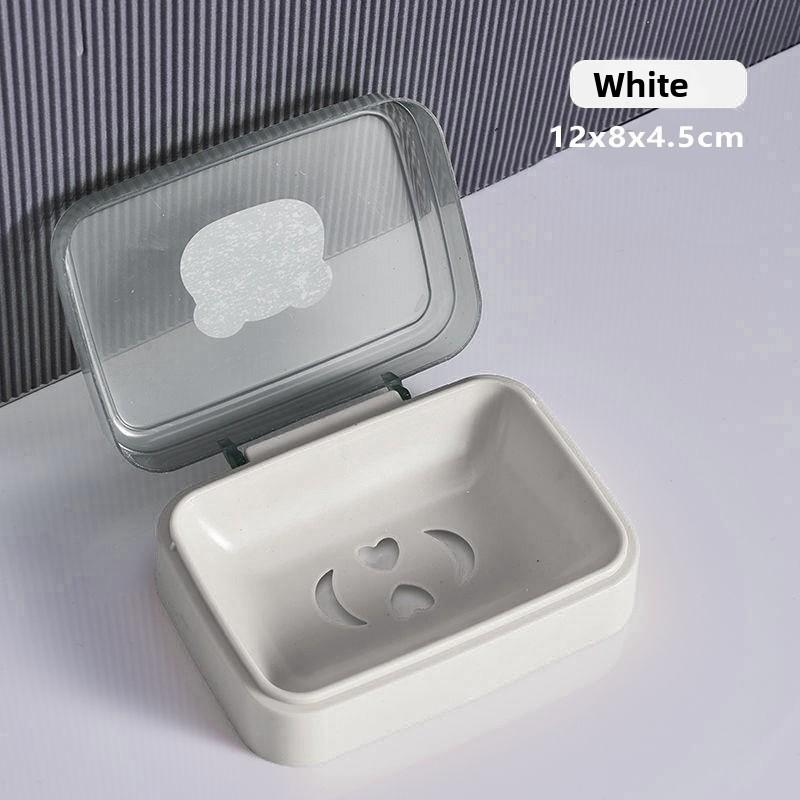 Bathroom Soap Dish With Lid Home Plastic Soap Box Keeps Soap Dry Soap Dish Travel Essentials