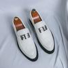 Foreign Trade 2025 New Men's Shoes Business Casual Leather Shoes Men's Wedding Shoes Youth Dating White Shoes Best Man Speech Shoes