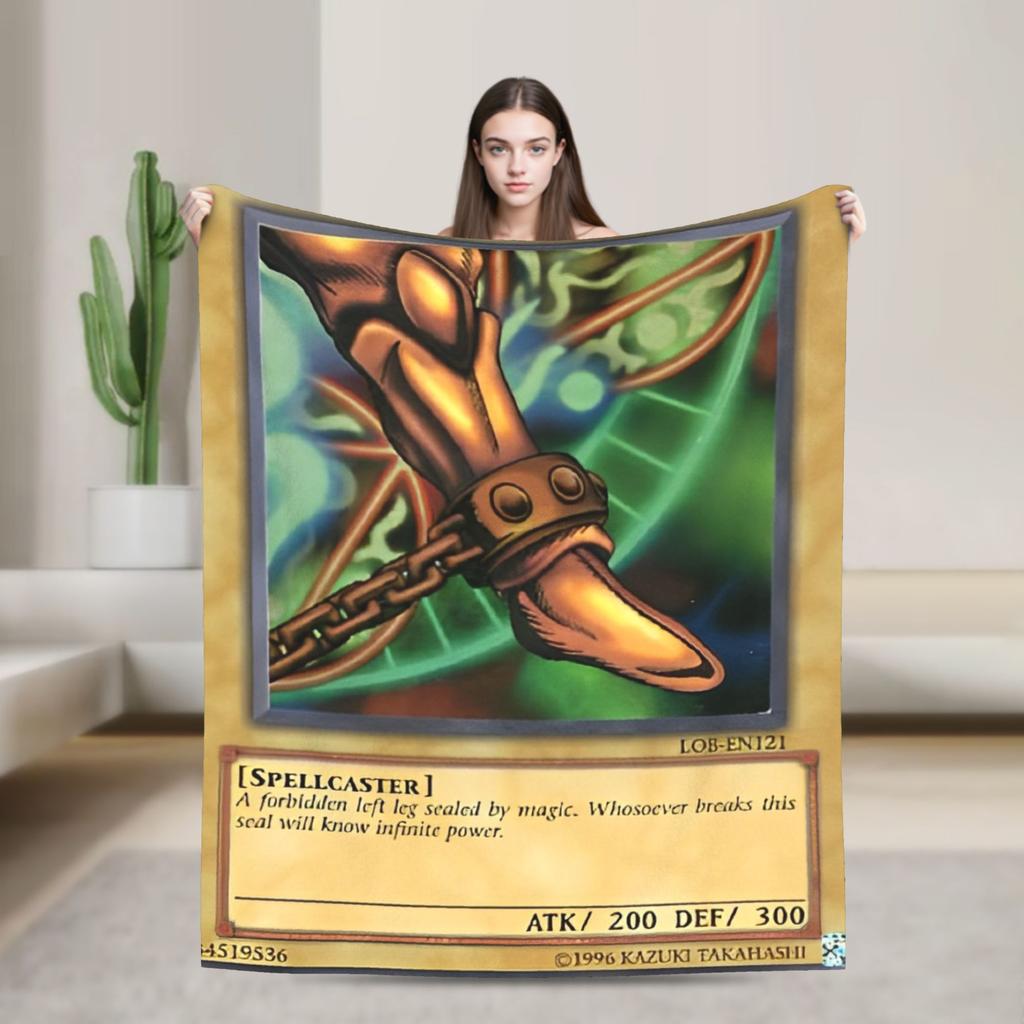 Anime Yu Gi Oh Card Blanket  Camping Flannel Throw Blanket For Bedroom Warm Custom DIY Quality Bedspread Birthday Gift