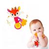 Plush Baby Teether and Rattle Toy with Hand Grip - Educational and Soothing Crib Mobile for 0-1 Year Olds