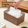 Wood Grain Tissue Box Cover with Acrylic Lid, Tissue Box Cover Rectangle for Living Room, Tissue Box Household Paper Towel