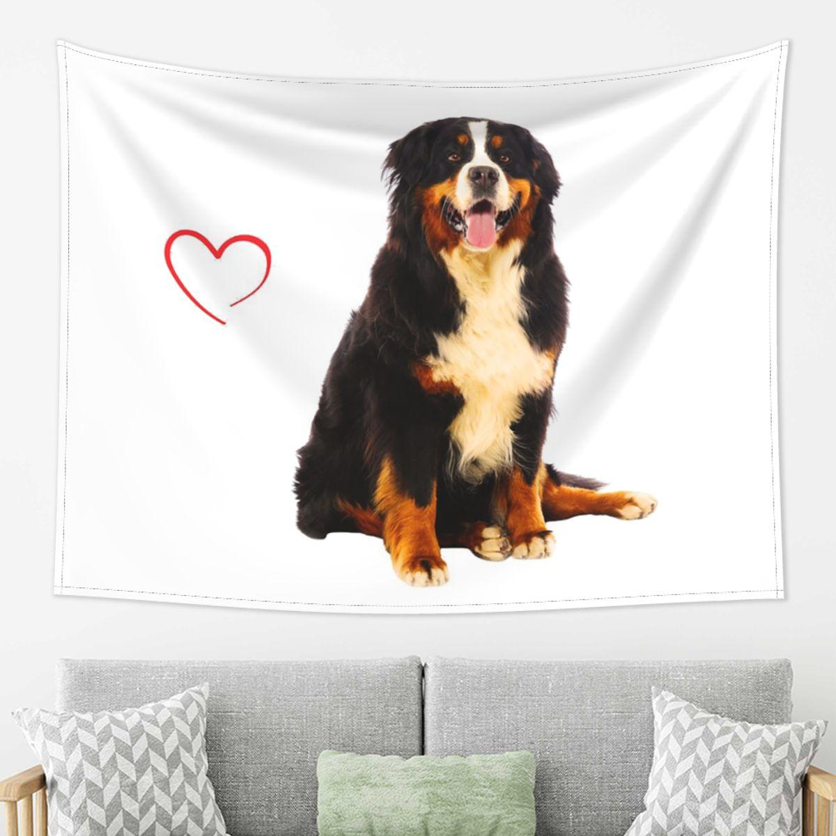

Bernese Mountain Dog Lover Tapestry Decor Art Aesthetic Tapestries for Living Room Bedroom Home Wall Cloth Wall Hanging 74x94cm(29x37in)