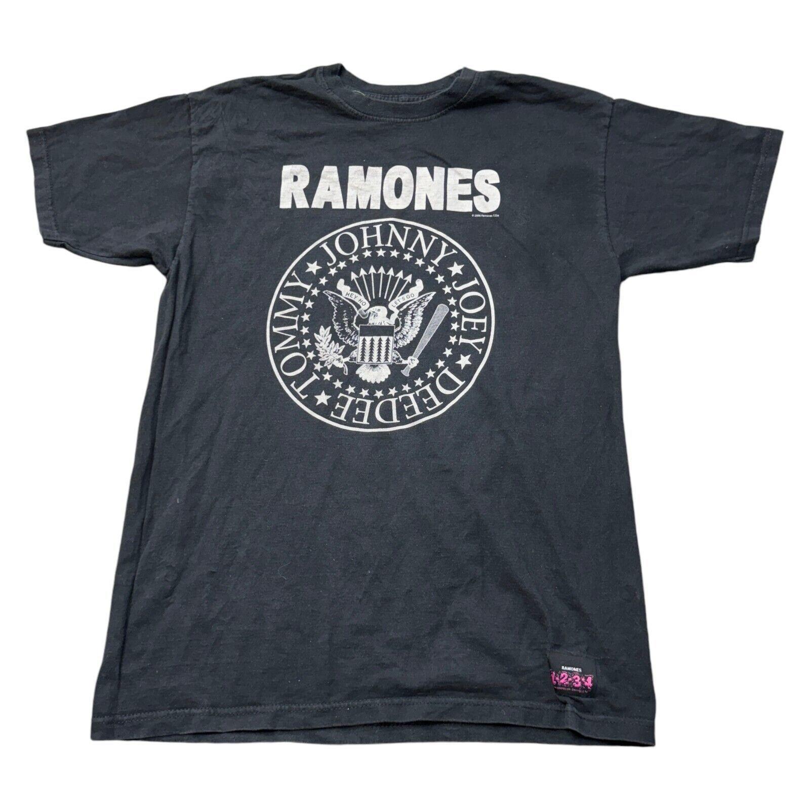 Ramones T-Shirt Mens Womens Tees Top Graphic Print Y2K Short Sleeve 2006 Black Mens XL