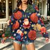 Women's Trendy Print Half Zip Sweatshirt Lightweight Casual Pullover for Everyday Wear