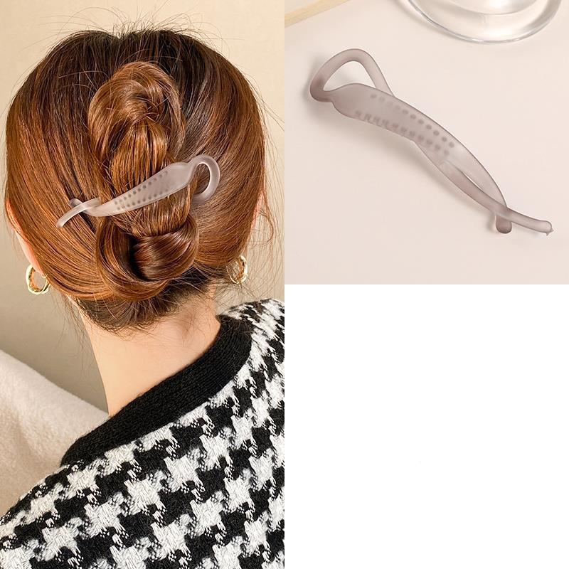 Женская элегантная заколка для хвоста, простой зажим для волос, банановый твист, заколка для волос на затылке, заколка для косичек, головные уборы для девочек, заколка для укладки волос