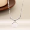 Stainless Steel V-Shape Necklace with Multiple Accessories and UV Color Printed Cross Chain