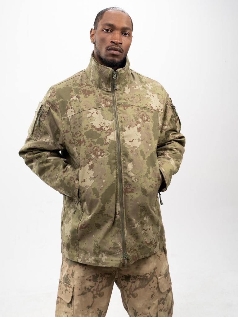 Jigga Wear M LONG Tactical Military Jacket Green Camo