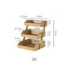 Fruit Basket Bamboo Storage Shelf Multi-layer Breathable Removable Food Container Kitchen Fresh Fruit Vegetable Accessories