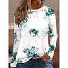 Women's 3D Printed Floral Print T-shirt Fashion Long Sleeve Round Neck Regular Tops Holiday Weekend Spring Autumn