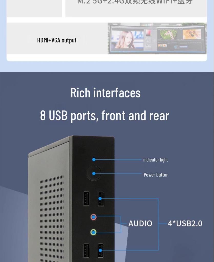 DMA Mini PC 12th Gen N100: Compact Micro Desktop for Business & Office