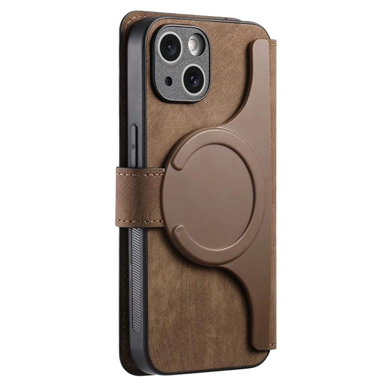 Wallet Card Slot Flip Holder Magnetic Case for Magsafe IPhone 15 14 13 12 11 Pro Max XS Plus XR Leather Mac Safe Cover