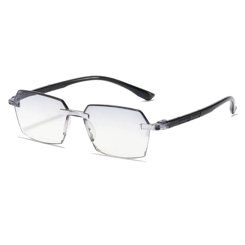 Fashionable Anti Blue Light Reading Glasses Men Women Long Range Presbyopia Eyeglasses Frameless High End