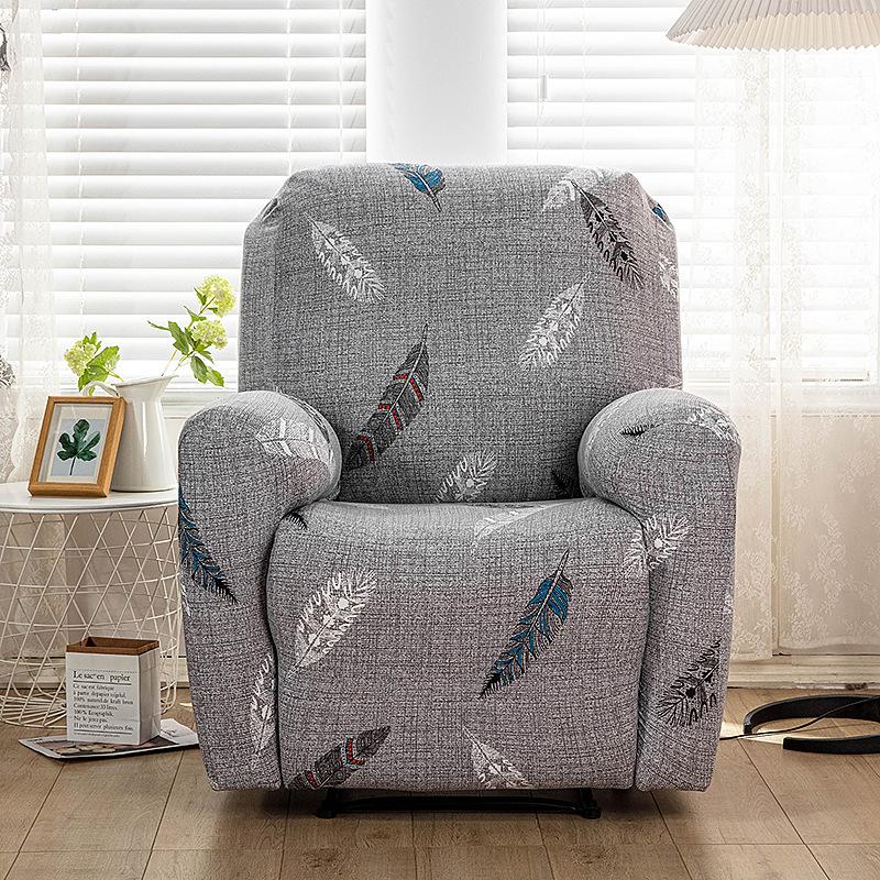 Elastic Printed Fabric All-Inclusive Recliner Cover Rocking Chair Cover Sofa Cover Protective Cover Single Function Recliner Cover