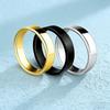 Unisex Solid Color Stainless Steel Titanium Ring with Custom Logo and Laser Engraving