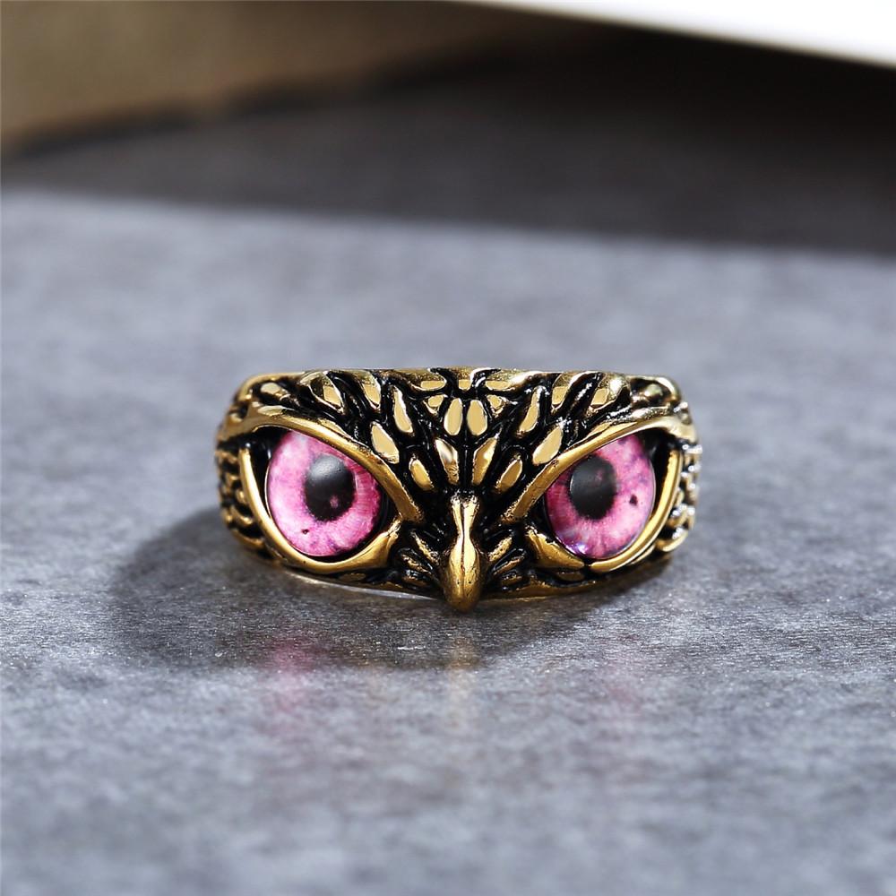 2026 Personalized Retro Halloween Owl Ring, European and American Jewelry Accessories Ring Gift