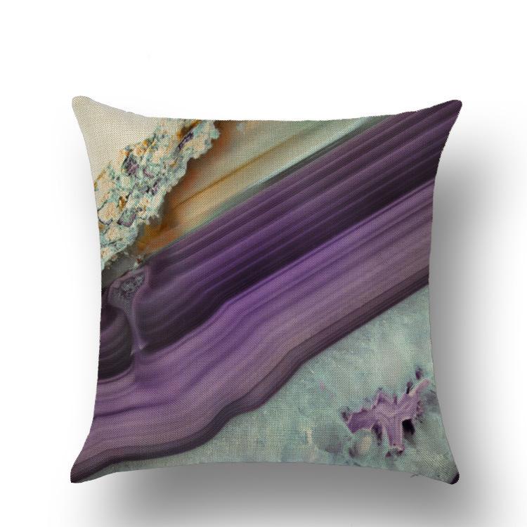 Purple Cartoon Modern Simple Linen Pillow Cover  Office Home Car Pillow Cover Premium Durable Quality