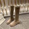 Suede Boots 2025 Autumn and Winter New Fashion Versatile Boots Retro High Boots Velvet Elastic Knight Boots Women