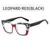 Oversize Frame HD Reading Glasses Men's and Women's Fashionable Large Square-frame Anti Blue Light Presbyopia Glasses Diopter