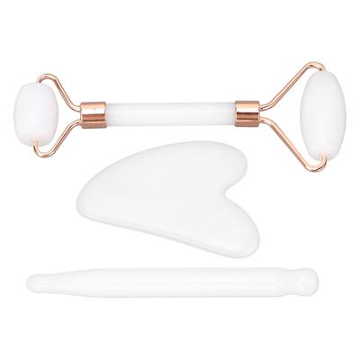 3pcs Gua Sha Facial Tools for Skin Care Reduce Puffiness Improve Circulation Jadestone Roller Set
